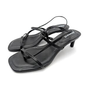Abound Daniella Ankle Strap Kitten Heel Sandals Womens Black Size US6M EU36